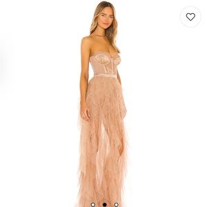 Revolve For Love and Lemons sheer maxi bustier dress